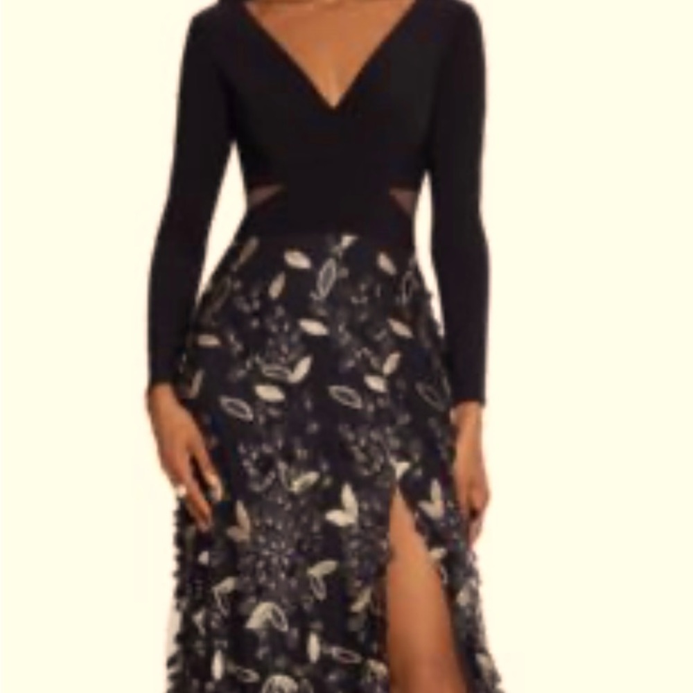 3D Bloom Long Sleeve Gown Xscape
